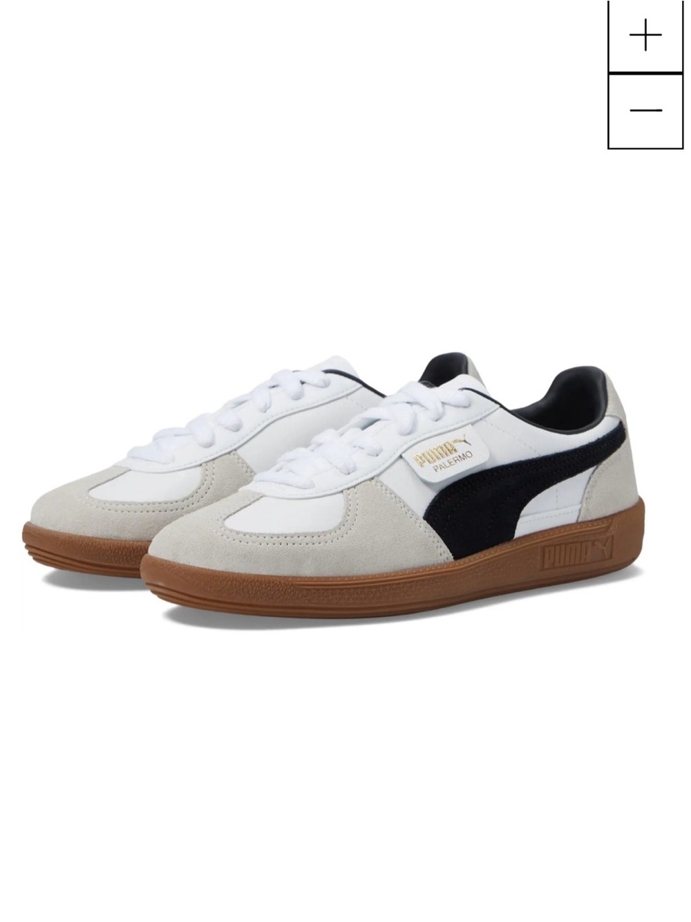 Puma Palermo White & Black Sneakers